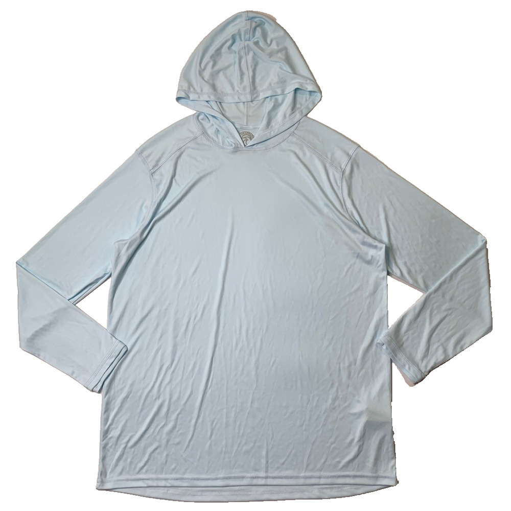 Vapor Apparel Hoodie Mens XL Spa Blue Solar Recycled Lightweight Active Outdoor